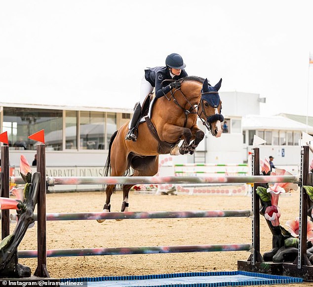 The 24-year-old has been a show jumper and has been riding horses since she was just three years old.