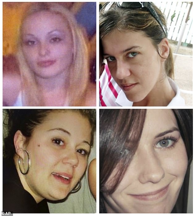 The alleged victims known as the 'Gilgo four': Maureen Brainard-Barnes;  Amber Lynn Costello, 27;  Megan Waterman, 22 years old;  and Melissa Barthelemy, 24