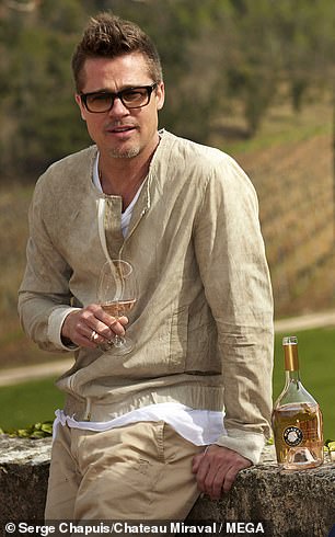 Brad Pitt is now demanding that his ex-wife Angelina Jolie hand over confidentiality documents from previous agreements he entered into with third parties, in the latest motion in his ongoing legal battle over his Miraval winery. He is pictured at the castle with his business partner Marc Perrin.