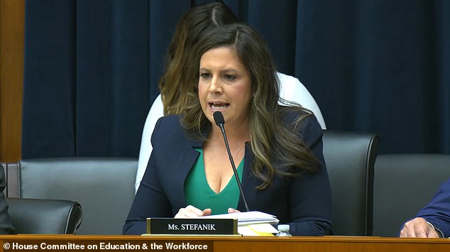 Stefanik, who led the line of questioning that stumped the presidents of Harvard and Yale in December, asked a series of pointed questions aimed at Shafik.
