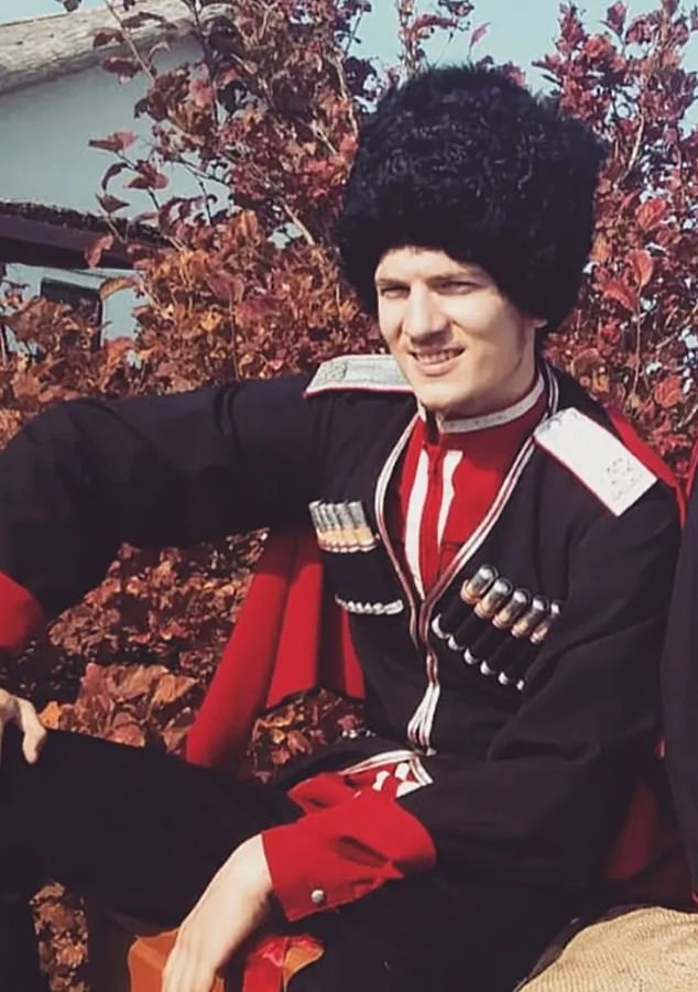 David was born in southern Russia and appears proud of his roots, posing in national costume while competing in youth choirs and military attire, including black boots and a bearskin hat.
