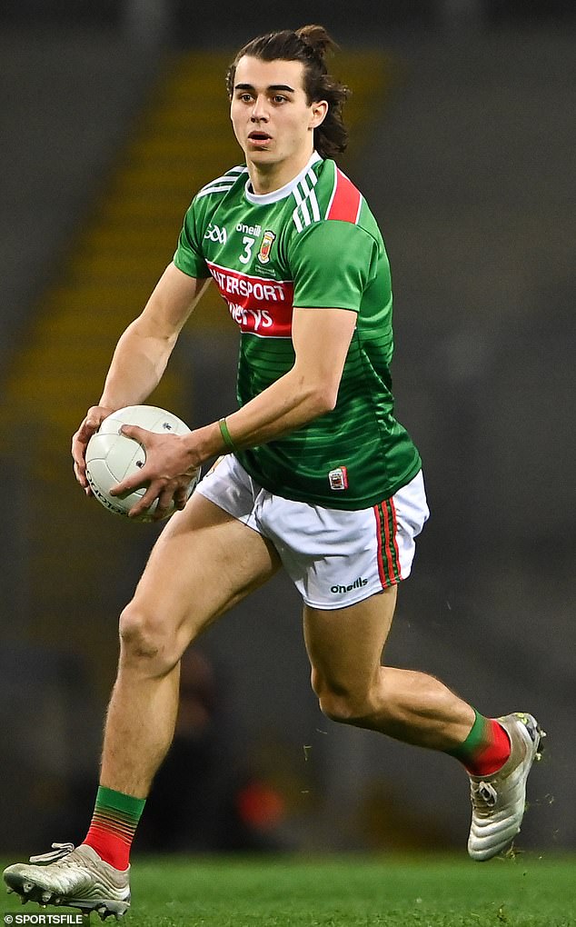 The one-time Gaelic football superstar was originally scheduled to join the Cats in 2022 but played another season for Mayo (pictured), where he was named Young Footballer of the Year for the second time.