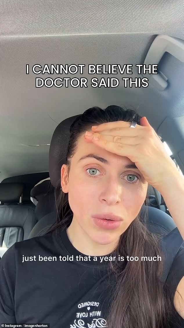 Imogen added that the doctor said 