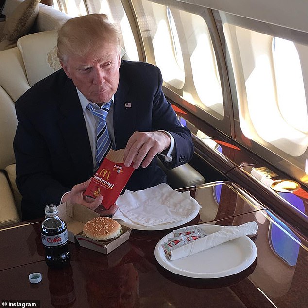 Trump's diet is largely made up of unhealthy foods that could cause a sharp drop in energy shortly after eating.