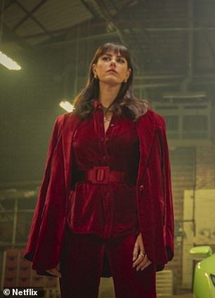 Susie's red velvet Stella McCartney suit costs £1,095 for the jacket and £675 for the trousers.