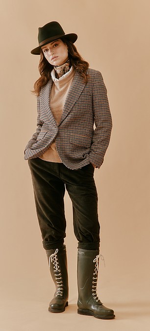 Jacket, £149, joules.com;  jumper, £15, newlook.com;  trousers, £129.95, schoffelcountry.com;  boots, £68, studio.co.uk;  hat, £89, hicksandbrown.com