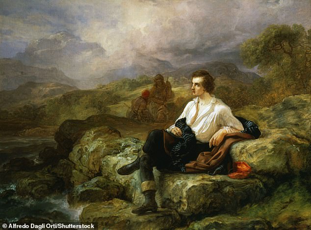 Lord Byron (pictured) will be moved from his traffic island in Park Lane, Mayfair.