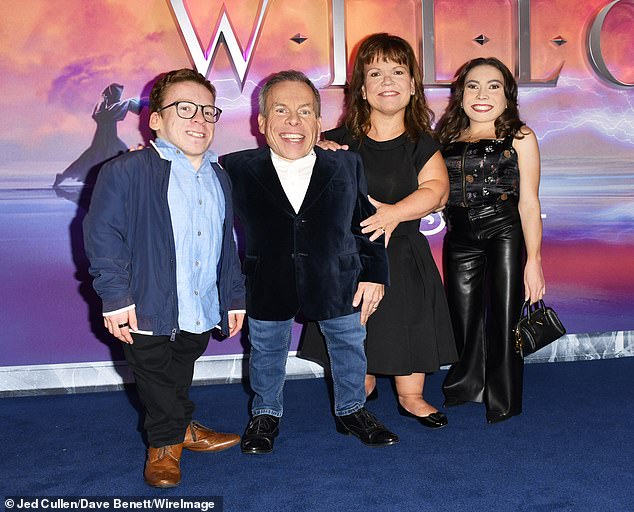 Warwick with his wife Samantha and children Harrison and Annabelle at the screening of the Disney+ series Willow
