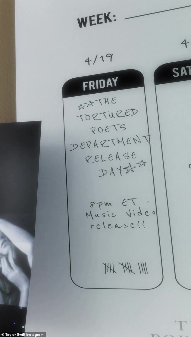 The video showed a whiteboard with the date April 19 along with the words 