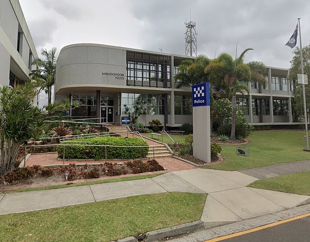 The former opening batsman is currently locked up in the Maroochydore watch house (pictured)
