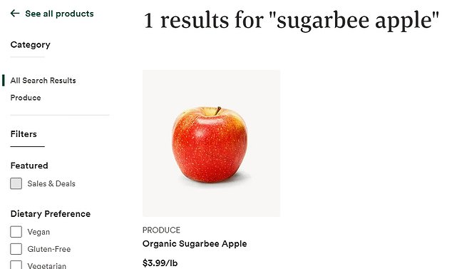 But Whole Foods' website suggests the apple would have to weigh 28 ounces to cost $7.
