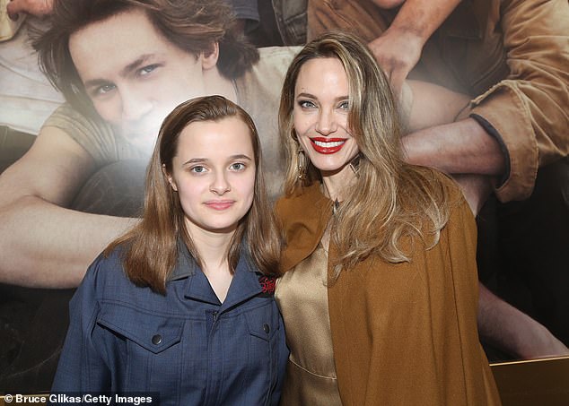 Ines has been compared to Brad's ex Angelina Jolie, seen here with her daughter Vivienne on April 11 in New York.