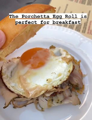 A fan favorite is the Breaky Porchetta Egg Roll filled with the shop's signature free-range pork Roman roast, a sticky fried egg, and mayonnaise.