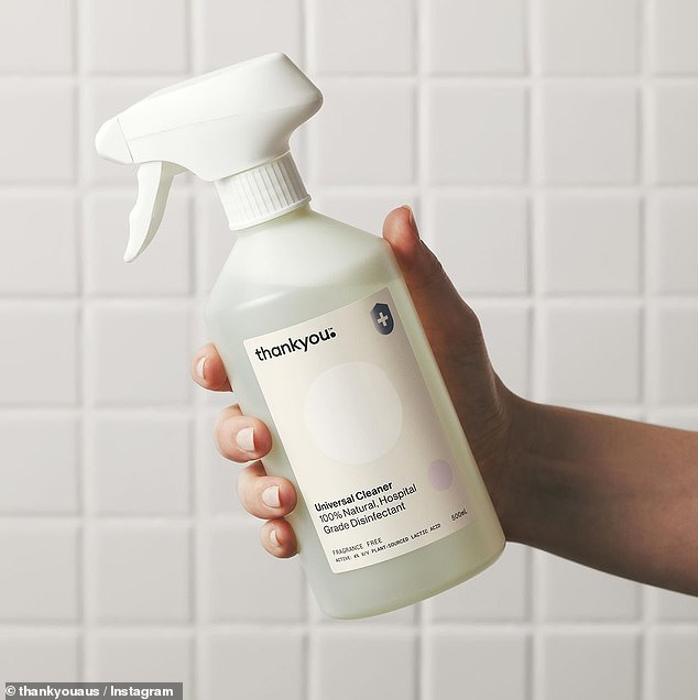 The $9.95 universal cleaner is 100% natural, a hospital-grade disinfectant, and is fragrance-free.