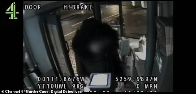Another uncovered shock occurred shortly after when the force found CCTV footage of the bus the 15-year-old girl took to get home from her 'date' (above).