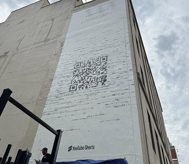On April 16, the singer began leaving murals with QR codes around the world.