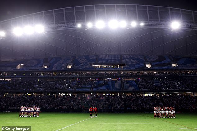 The Roosters and Melbourne Storm held a minute's silence on Thursday night.