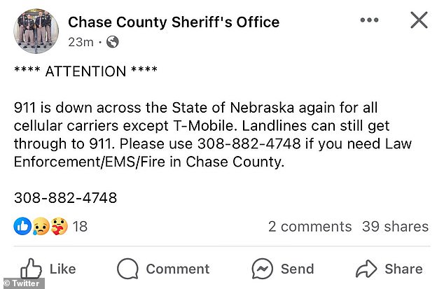 1713448154 476 The 911 outage in Nevada South Dakota Texas and Nebraska