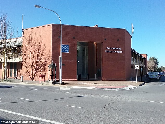 Some of her colleagues told a South African parliamentary committee on mental health support within the police that she had made a harassment complaint at some point before her death (pictured: Port Adelaide police station, where was found dead).