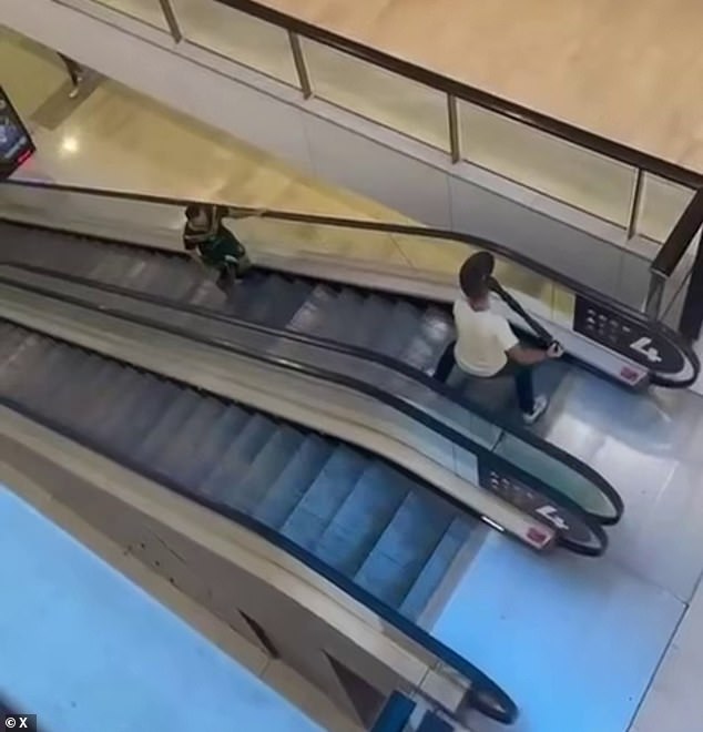 Frenchman Damien Guerot, who went viral after images of him looking at Cauchi at the top of an escalator while holding a bollard went viral.