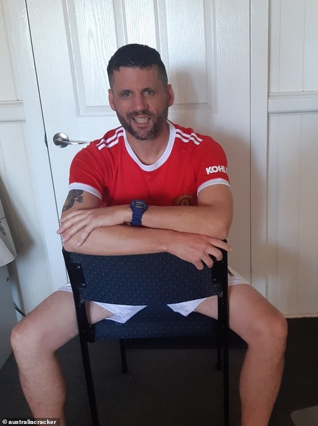 He sent a photo of himself wearing a tight-fitting Manchester United football club shirt while sitting astride a chair with his arms crossed and said he would be 