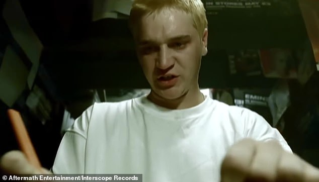 In Stan's music video, Devon's character takes on a strikingly similar appearance to Eminem and lip-syncs the song's lyrics.