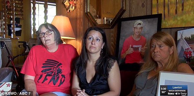 Presgrove's aunt Robyn Smith (center) and grandmother Deborah Smith (right) called for answers more than seven months after his death.