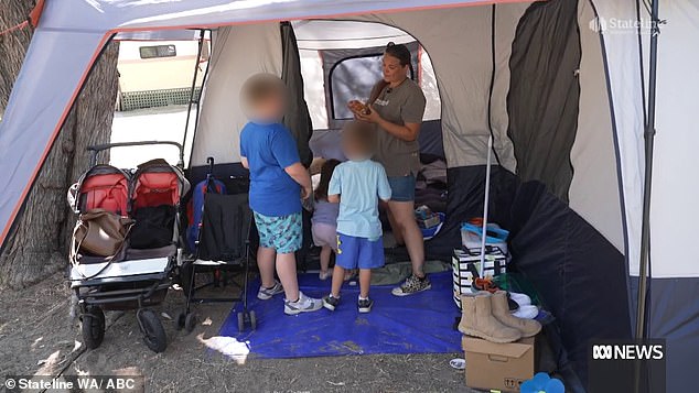 The family has moved from different caravan parks, but it is becoming increasingly difficult to find a place to sleep.