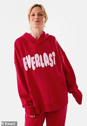 The $29 Active Everlast Women's Oversized Hoodie features similar font and styling as the White fox Offstage Hoodie in Glacier Gray
