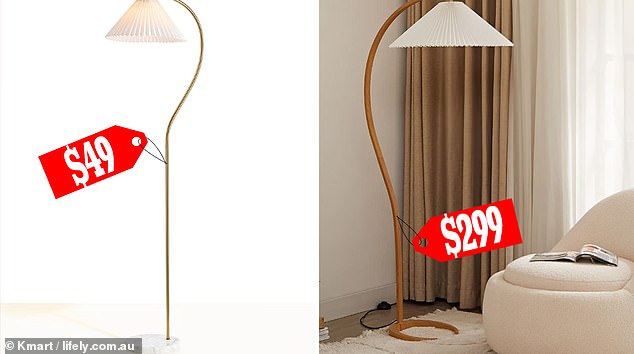 Earlier this year, Kmart released the $49 Gigi curved floor lamp and it quickly flew off the shelves for its sleek design.  Alternatives on the market can cost more than $299.