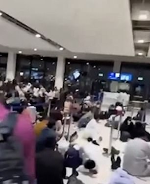 Some reports suggested people were being refused entry to the terminal, such was the level of overcrowding inside as hundreds of travelers sought to escape the chaos.