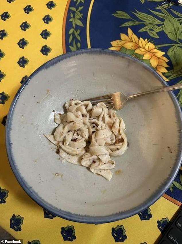 To prepare the dish, he poured boiling water over the tortilla strips, then drained them and sprinkled some spices on top.  But the simple meal left others gagging: one labeled it a 