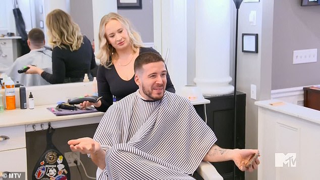 The guys had a GTL day in Nashville that included a haircut for Vinny.