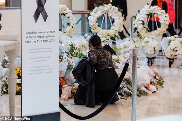 Mourners were welcomed back to Westfield Bondi Junction on Thursday to mourn, before all stores officially reopened on Friday.