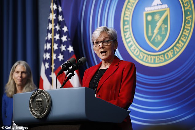 US Energy Secretary Jennifer Granholm pictured with National Nuclear Security Administration head Jill Hruby, the pair announced the development of the W93 this week.