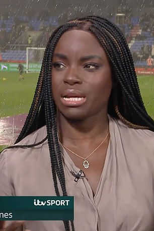 Barton savagely attacked Eni Aluko while working on Everton's match against Crystal Palace