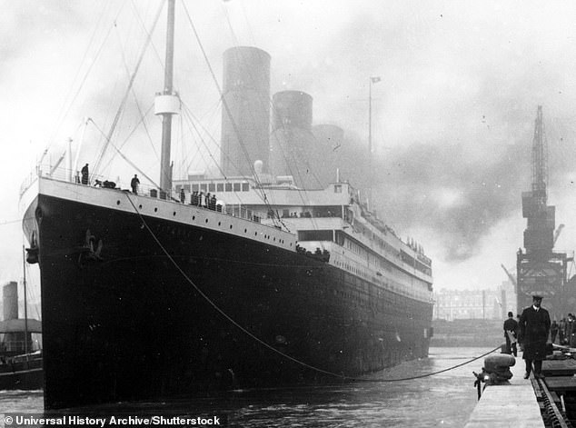 The Titanic before setting sail for New York. She was the most luxurious ocean liner ever built.