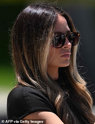 Martin (pictured) first rose to prominence last year after a reporter confused her with Melania as she entered court for Trump's arraignment in a separate case.