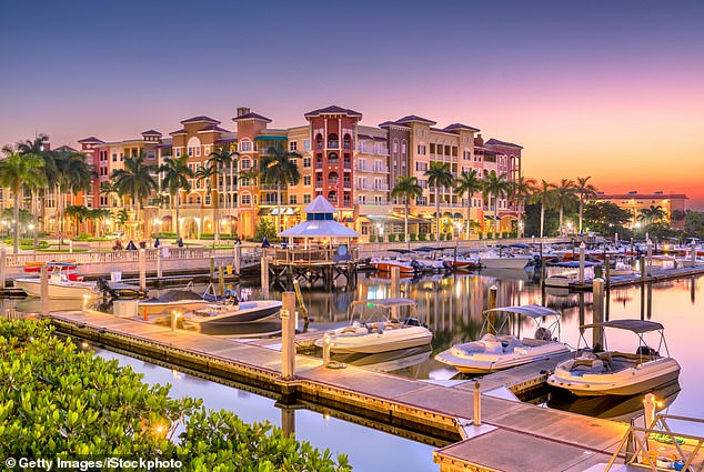 In Naples, Florida, homes were on the market for an average of 64 days.  The median home price was significantly higher than other places on the list.