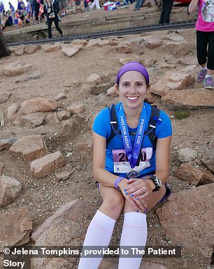 Ms Tompkins had just run a half marathon before her diagnosis and was eating a healthy diet. 