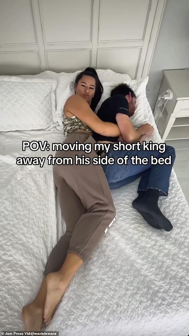 In an Instagram post, Marie showed what it was like to sleep in a bed with a 'short king'.