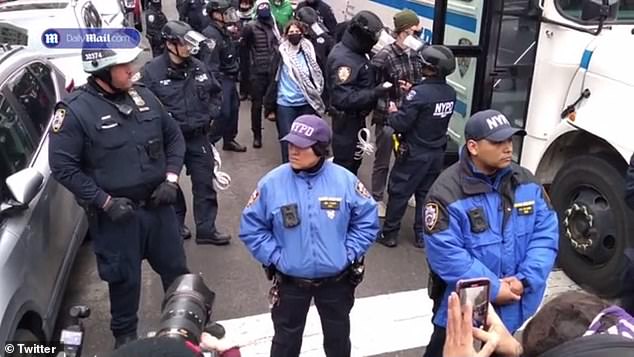 NYPD officers arrested more than 100 people at the camp on Wednesday and Thursday.