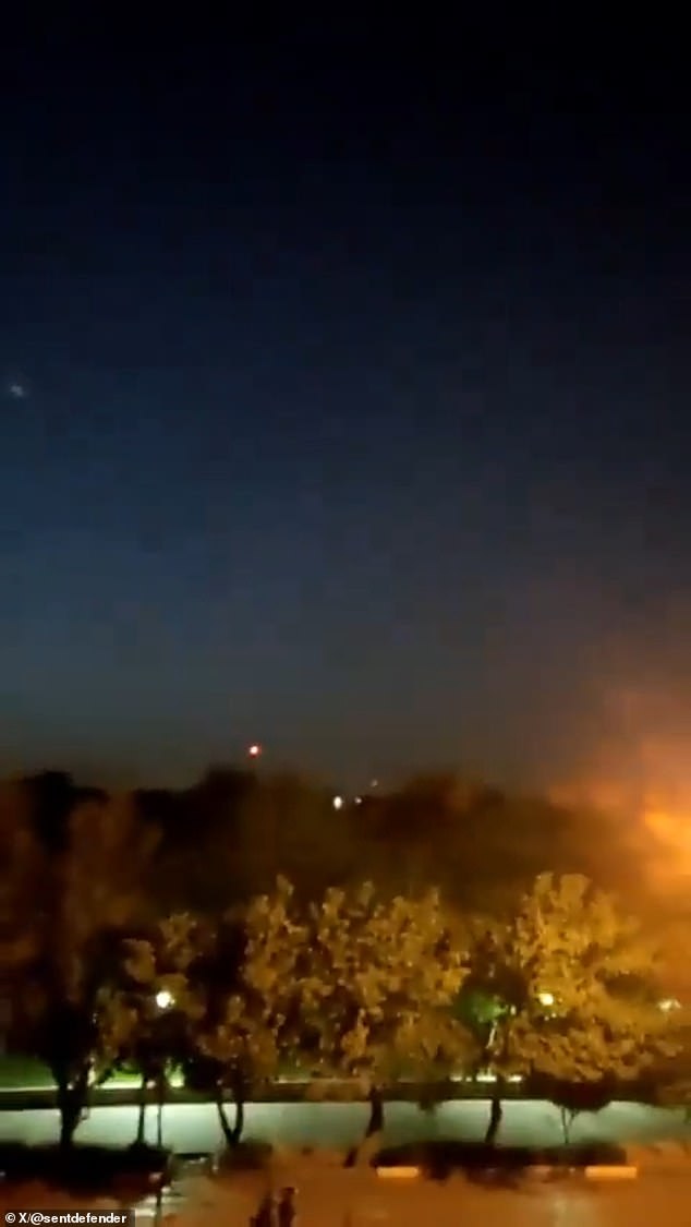 Footage released appearing to show a missile attack in Isfahan. It appeared that yesterday's action was intended to signal Israel's ability to attack sensitive targets inside Iran, rather than cause any damage.