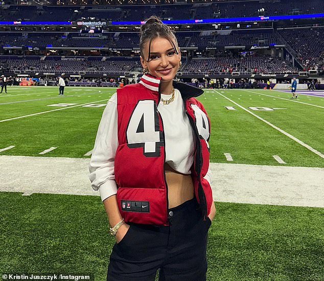 Juszczyk designed a custom-made puffer jacket that Swift wore to Travis Kelce's Chiefs game