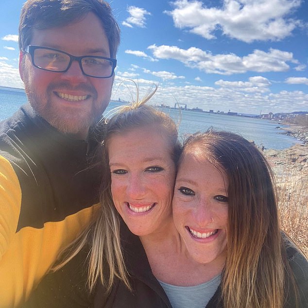 The couple rose to fame on their eponymous TLC show, which chronicled major events in their lives, including their high school graduation and job search.  Josh Bowling with his wife Abby Hensel (center) and his twin sister Brittany