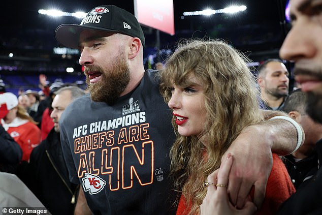 Swift is currently in a relationship with Kansas City Chiefs star Travis Kelce.