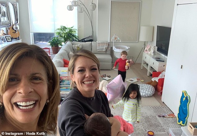 Hoda's living room looked quite different in this selfie she took with her Today co-host Dylan Dreyer a few years ago.