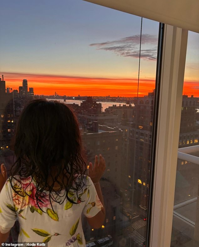 In a sweet Instagram photo, Hoda's daughter admired the Manhattan sunset from one of the apartment's huge windows.