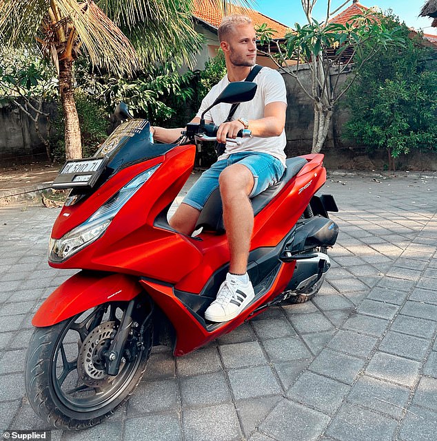 While abroad, he rents a scooter for $150-$200 a month and gas costs around $10 to fill up the tank.