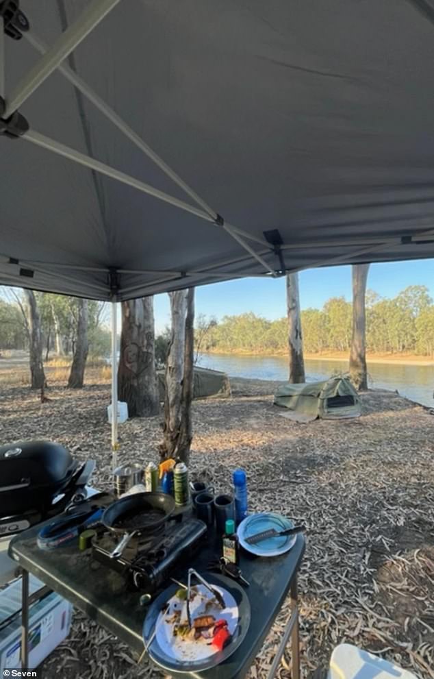 The Murray River campsite where Ms Cattanach suffered the life-changing accident